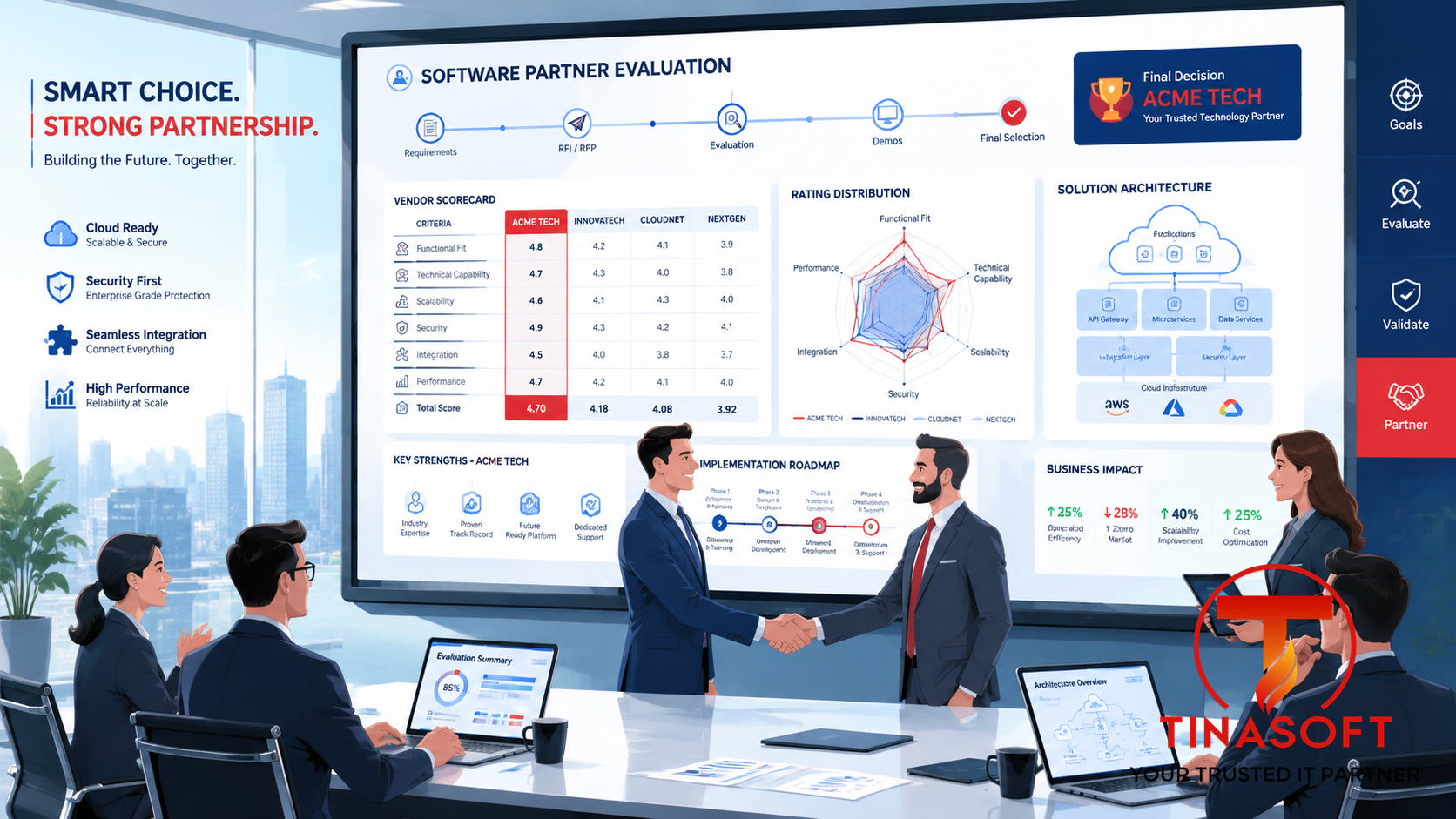 Evaluating a software outsourcing partner in a modern business setting