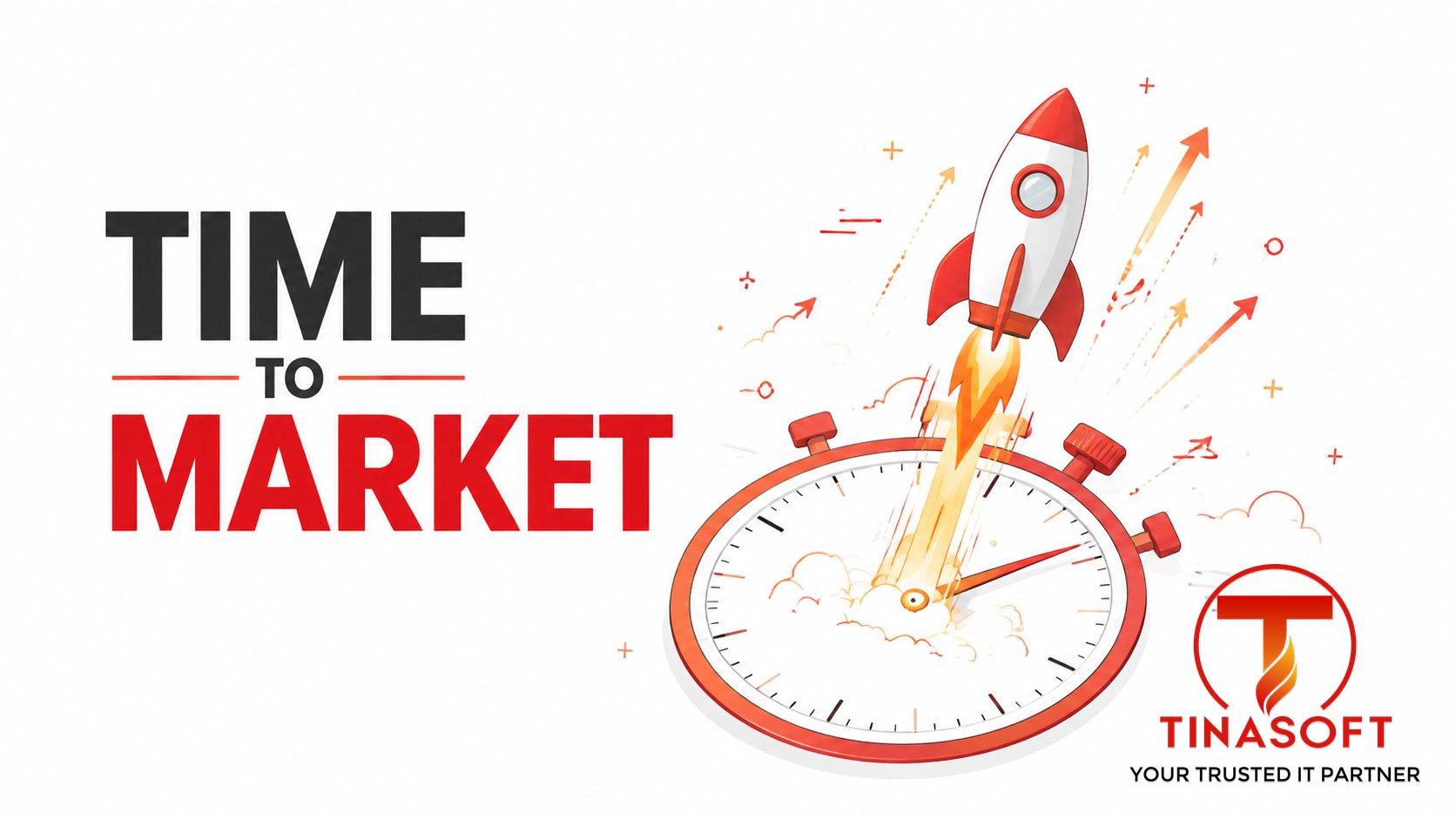 Time-to-market outsourcing phần mềm minh họa tên lửa phóng