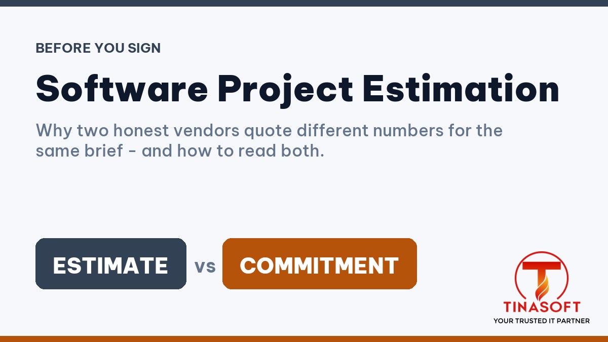 Software project estimation compared across two vendor quotes